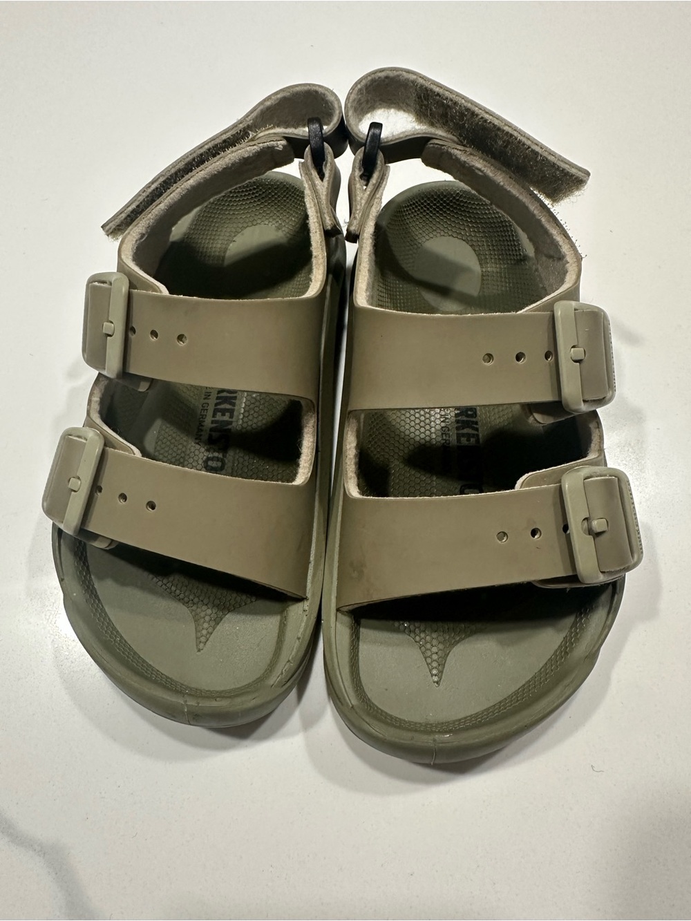 Birkenstock Kids Olive Green Double-Strap Sandals